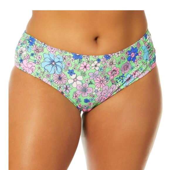 Salt + Cove Plus Size Peony Party Bikini Bottoms Size 22 - Picture 2 of 8
